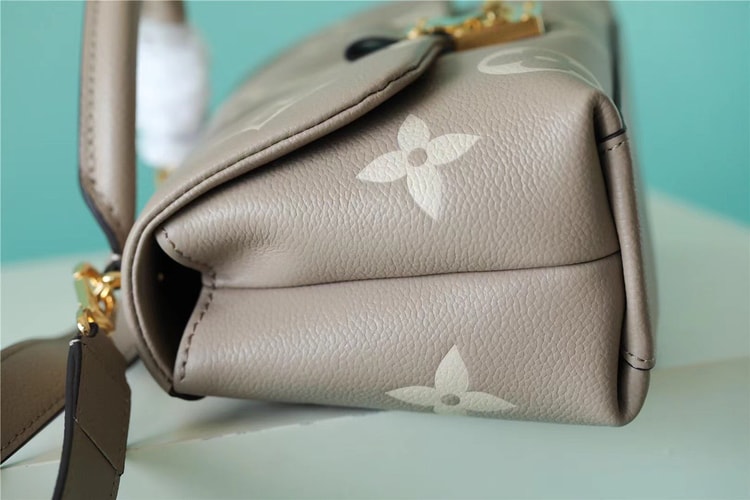 [True-to-ORIGINAL] Louis Vuitton Madeleine BB Monogram Empreinte Dove Gray/ Creme Beige Bags For Women 9.4in/24cm