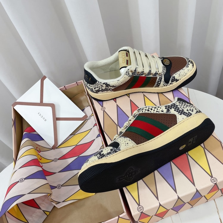 Gucci Women's Screener Sneaker Beige For Women GG