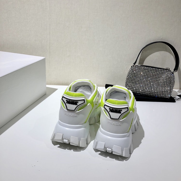 Prada Cloudbust Thunder Sneakers Green And White For Women PRD