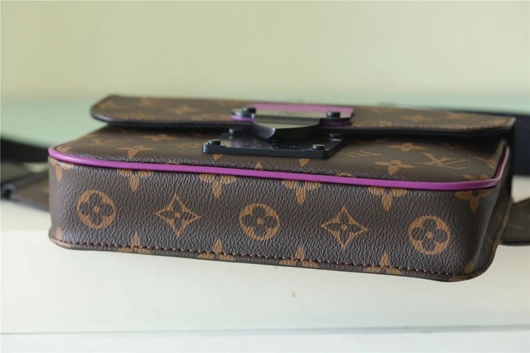 Louis Vuitton S-Lock Sling Monogram Macassar Purple For Men, Men's Bags, Crossbody Bags 8.3in/21cm LV M46245