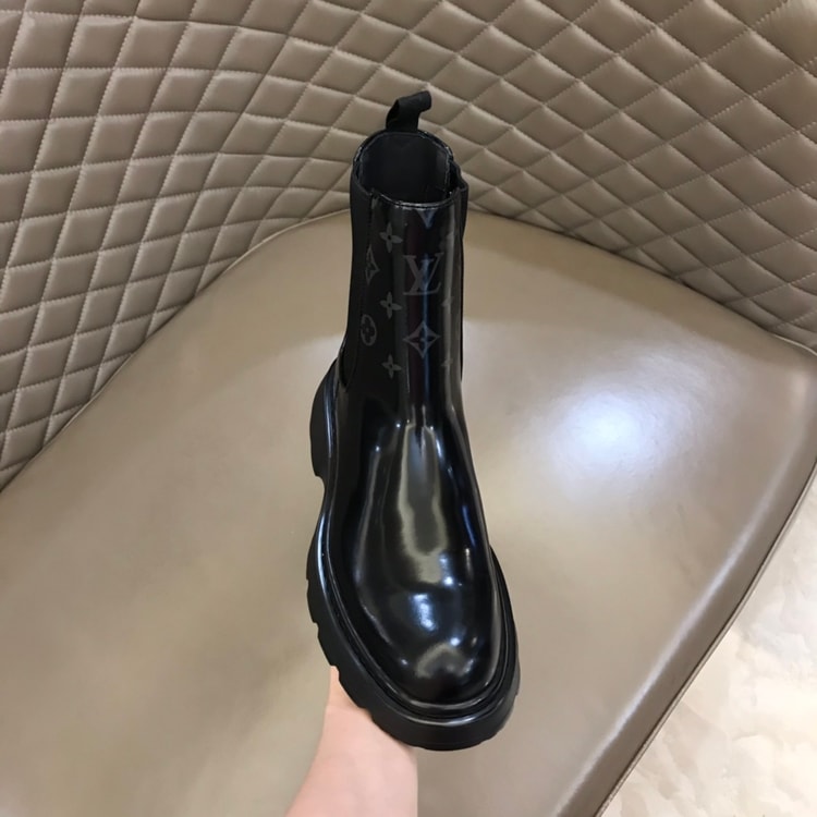 Louis Vuittion LV Bold Chelsea Boot Black For Men LV 1A9FE5