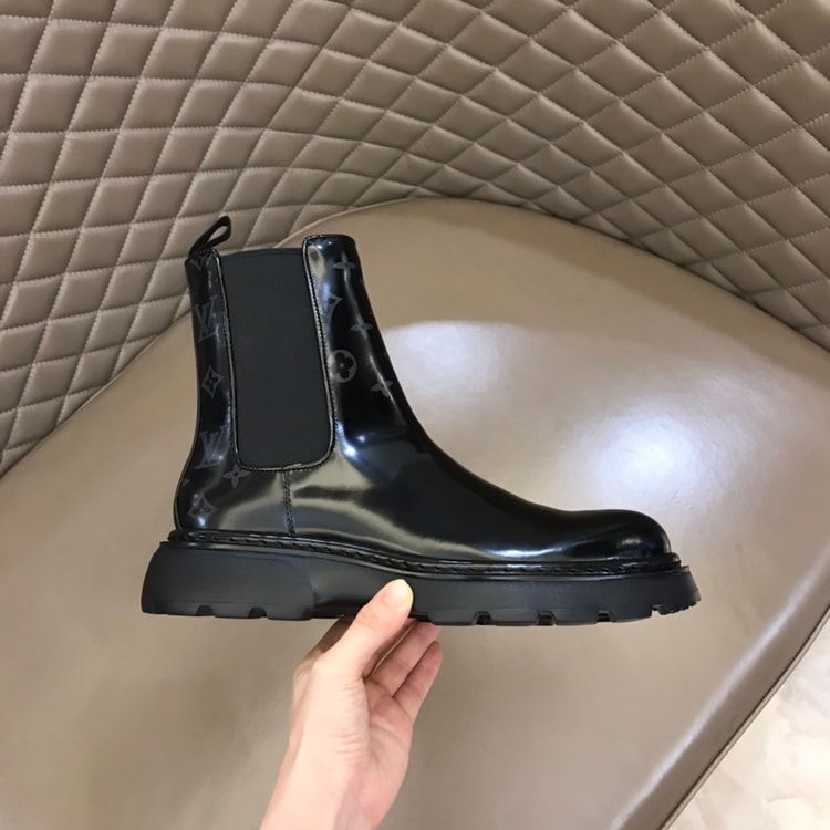 Louis Vuittion LV Bold Chelsea Boot Black For Men LV 1A9FE5