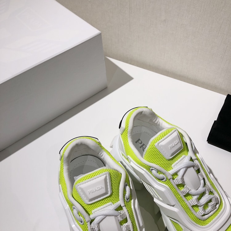 Prada Cloudbust Thunder Sneakers Green And White For Women PRD