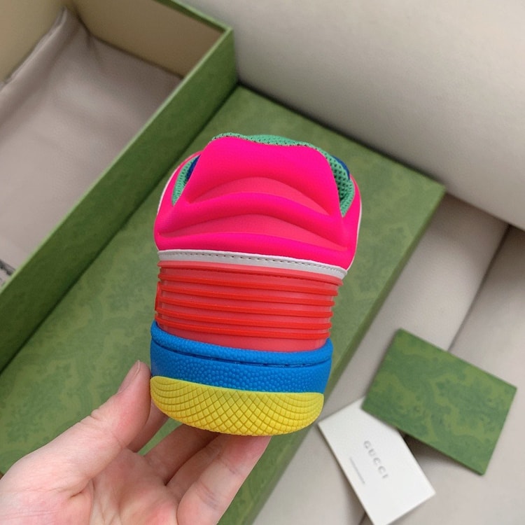 Gucci Women's Basket Sneaker White Pink And Blue For Women 661311 2SH80 9063