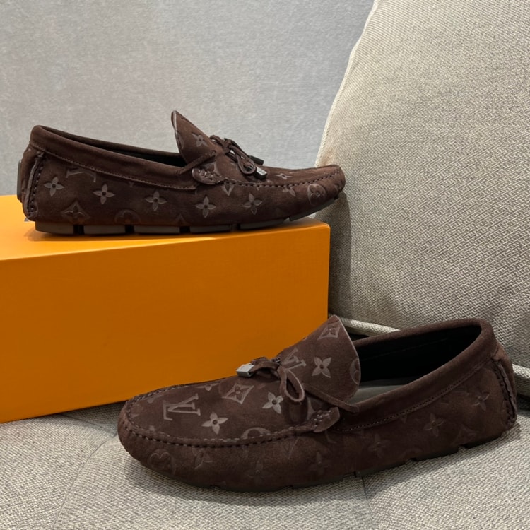 Louis Vuittion LV Driver Moccasin Brown For Men LV 1AAF0E