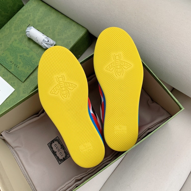 Gucci Women's Basket Sneaker White Pink And Blue For Women 661311 2SH80 9063