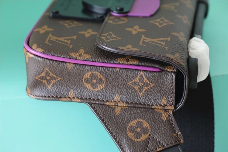 Louis Vuitton S-Lock Sling Monogram Macassar Purple For Men, Men's Bags, Crossbody Bags 8.3in/21cm LV M46245