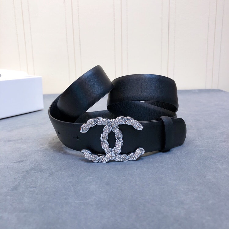 Chanel Belt With Double C Buckle Black Women Belt