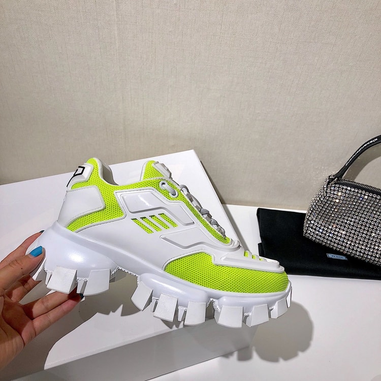 Prada Cloudbust Thunder Sneakers Green And White For Women PRD