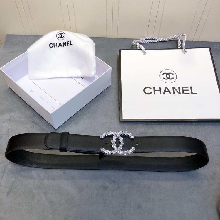 Chanel Belt With Double C Buckle Black Women Belt