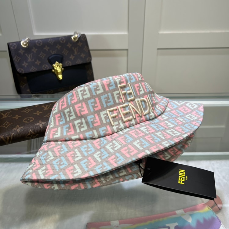 Fendi Denim Bucket Hat Multicolor Fendi Hat
