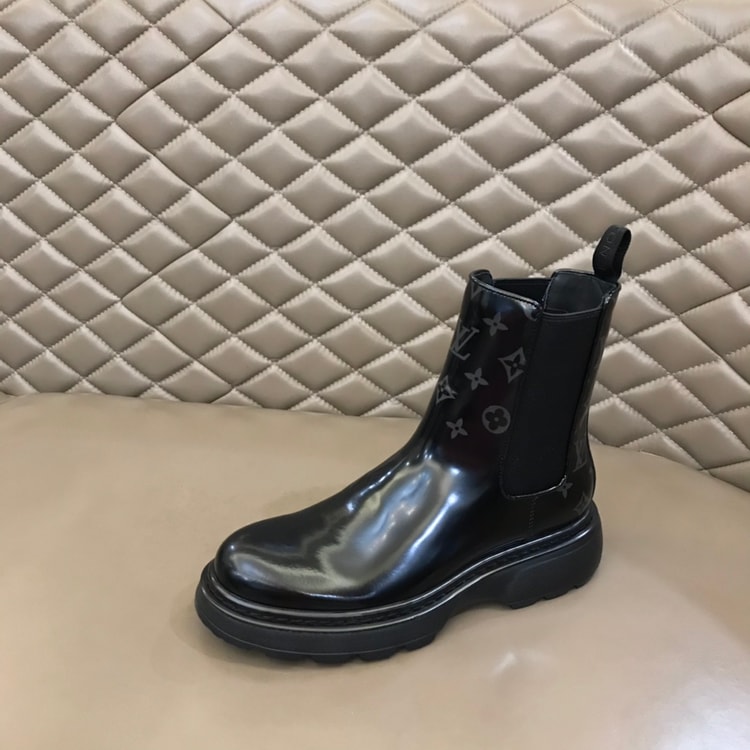 Louis Vuittion LV Bold Chelsea Boot Black For Men LV 1A9FE5