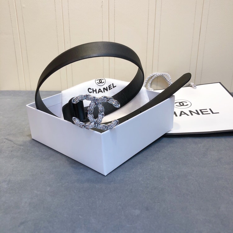 Chanel Belt With Double C Buckle Black Women Belt