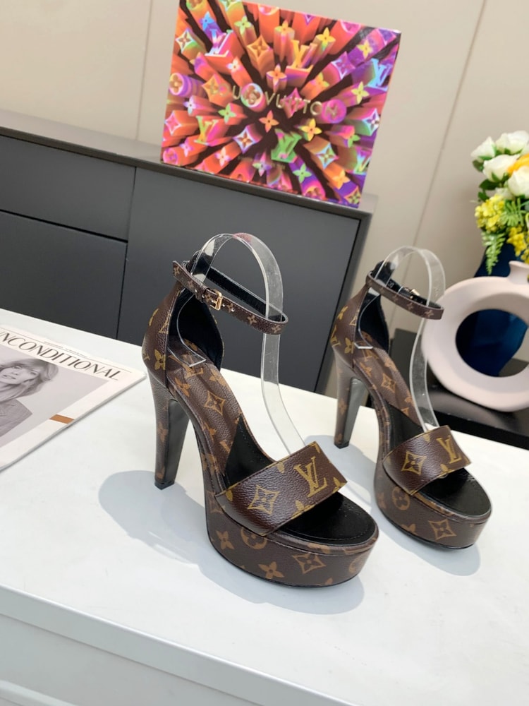 Louis Vuitton Women's Afterglow Platform Sandal Brown For Women LV