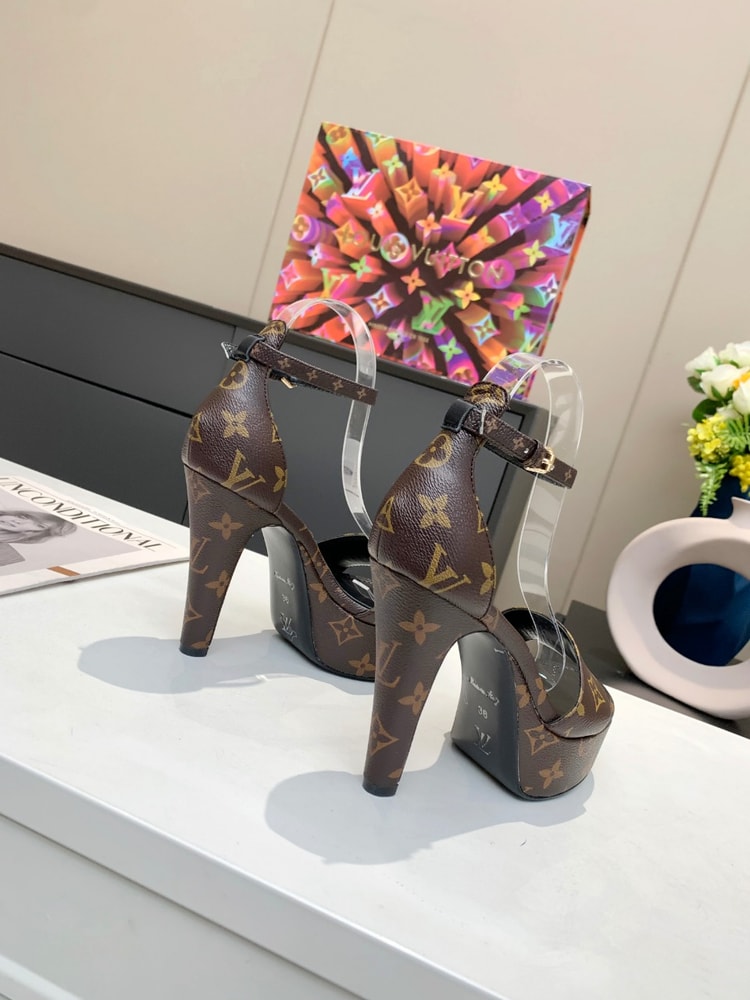 Louis Vuitton Women's Afterglow Platform Sandal Brown For Women LV