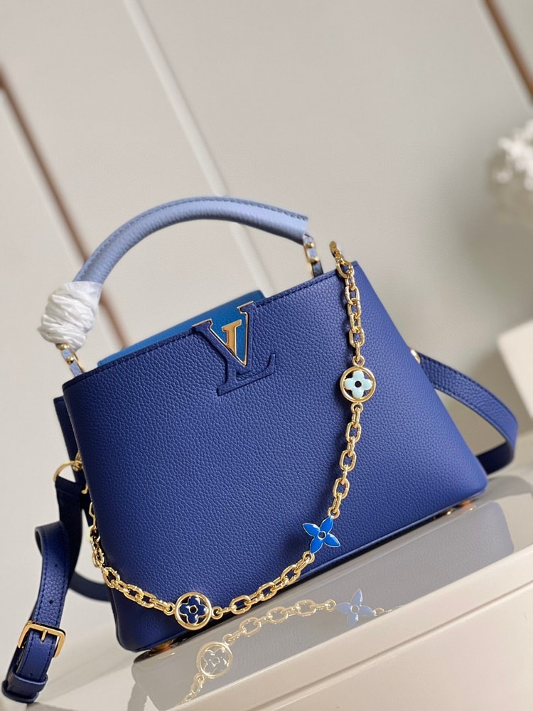 Louis Vuitton Capucines BB Blue For Women, Women’s Handbags, Shoulder Bags And Crossbody Bags 10.6in/27cm LV