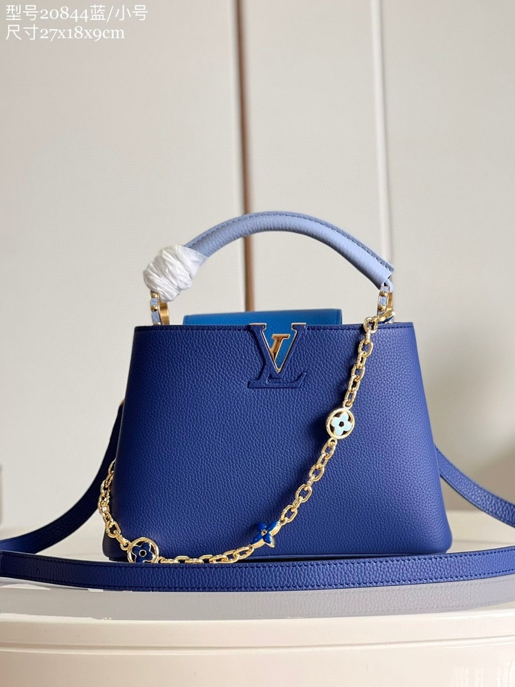 Louis Vuitton Capucines BB Blue For Women, Women’s Handbags, Shoulder Bags And Crossbody Bags 10.6in/27cm LV