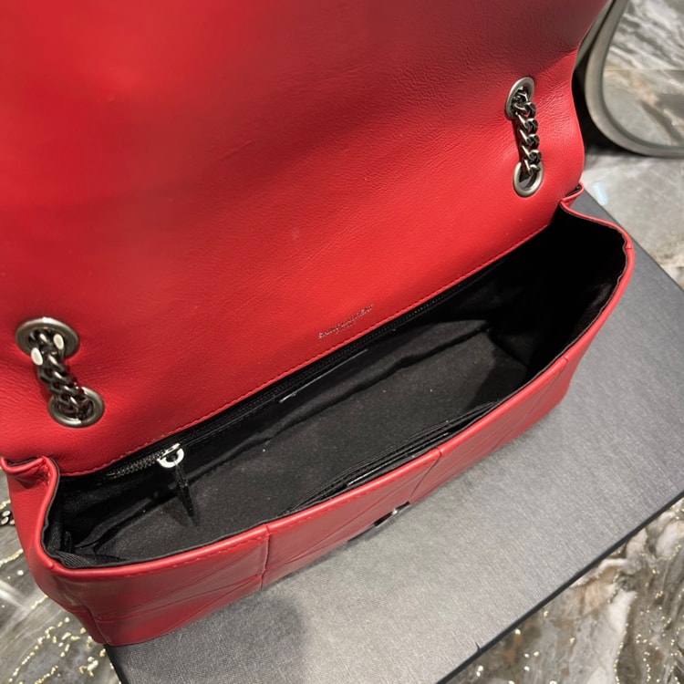 [True-to-ORIGINAL] Saint Laurent Jamie Medium Chain Bag Red For Women 9.8in/25cm