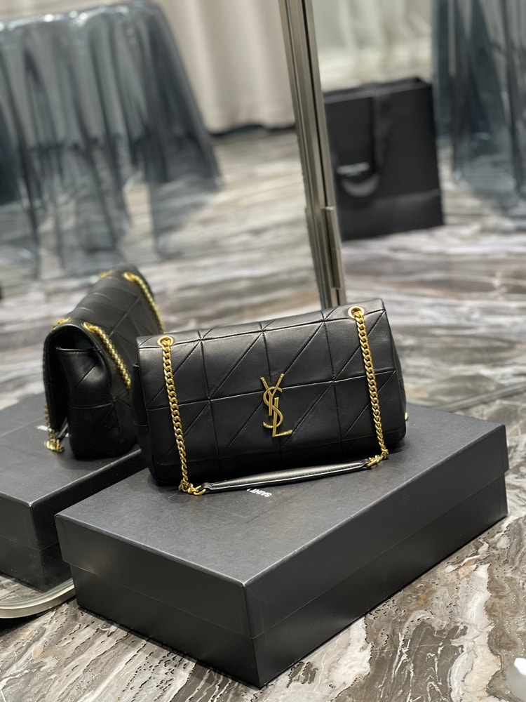 [True-to-ORIGINAL] Saint Laurent Jamie Medium Chain Bag Black For Women 9.8in/25cm